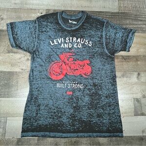 Levi’s Levi Strauss Motorcycle Graphic T-shirt Men's Size M Blue Shirt